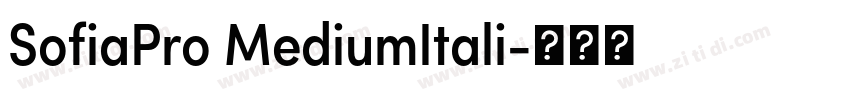SofiaPro MediumItali字体转换